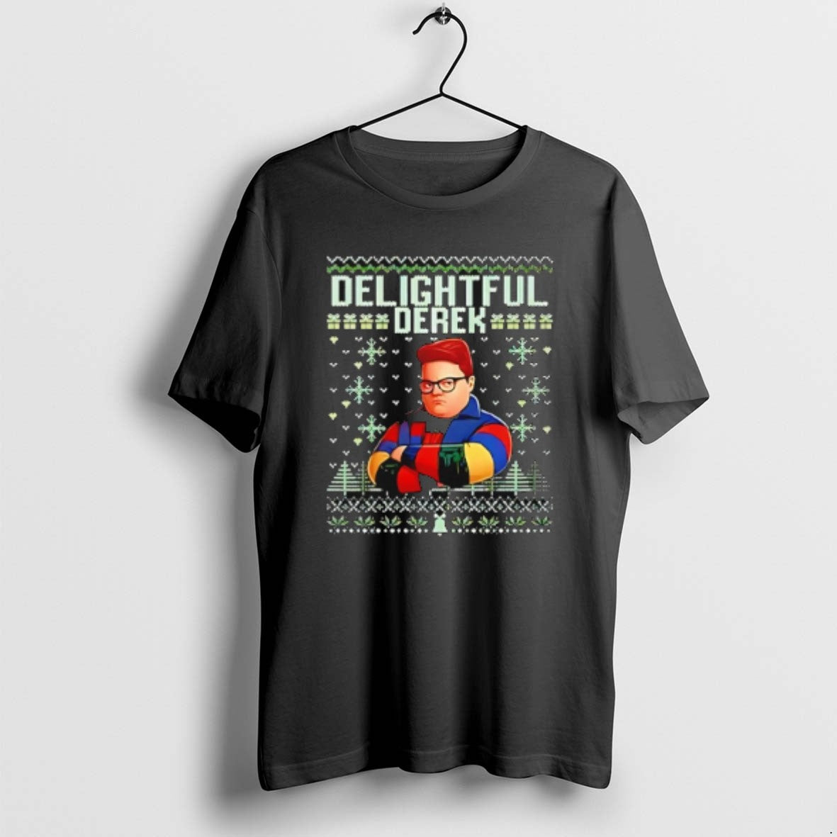 Official Delightful Derek Ugly Christmas T-Shirts, Hoodie, Sweatshirt | AU18TeeNovaLab.com