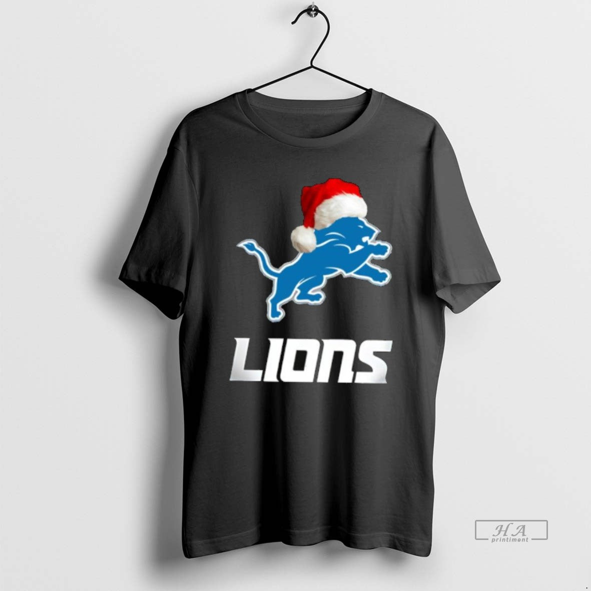 Official Detroit Lions 2025 Santa Hat Logo Football Christmas T-Shirts, Hoodie, Sweatshirt | AU18TeeNovaLab.com
