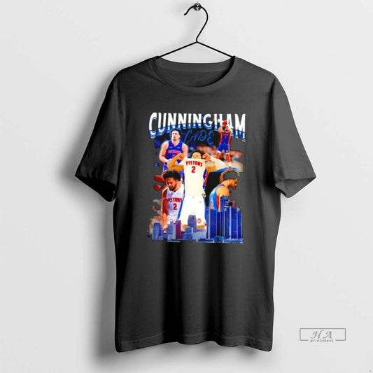 Official Detroit Pistons Cade Cunningham Graphic Skyline T-Shirts, Hoodie, Sweatshirt | AU18TeeNovaLab.com