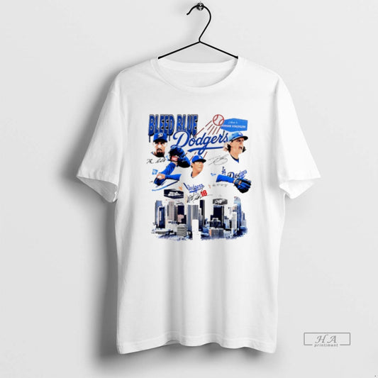 Official Dodgers Bleed Blue Los Angeles Skyline