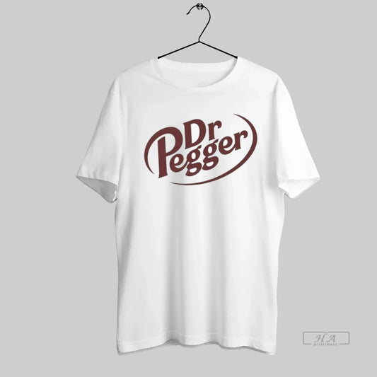 Official Dr Pepper Dr Pegger Soda Parody Logo