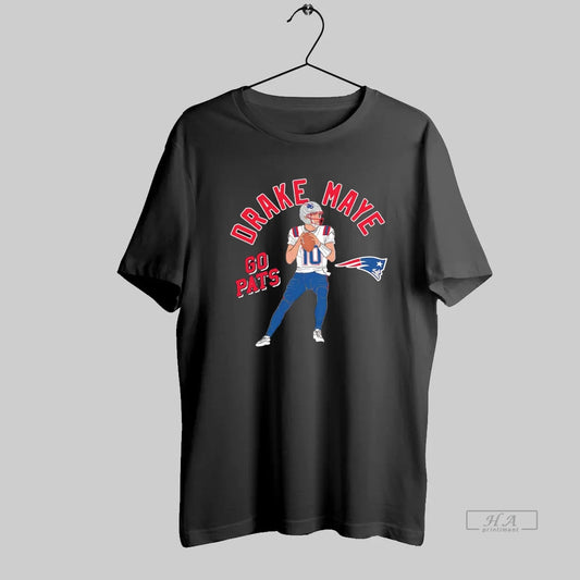 Official Drake Maye Illustrative Go Patriots