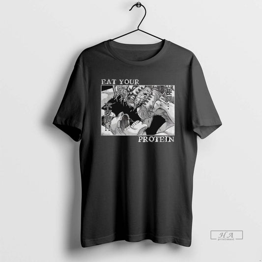 Official Eat Your Protein Eren Yeage Attack On Titan T-Shirts, Hoodie, Sweatshirt | AU18TeeNovaLab.com