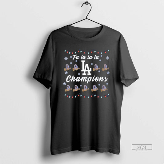 Official Fa La La La Los Angeles Dodgers 2025 World Series Champions Christmas T-Shirts, Hoodie, Sweatshirt