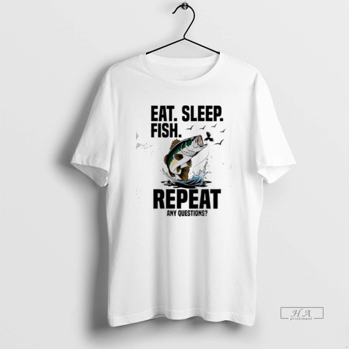 Official Fishing Eat Sleep Fish Repeat Funny T-Shirts, Hoodie, Sweatshirt | AU18TeeNovaLab.com
