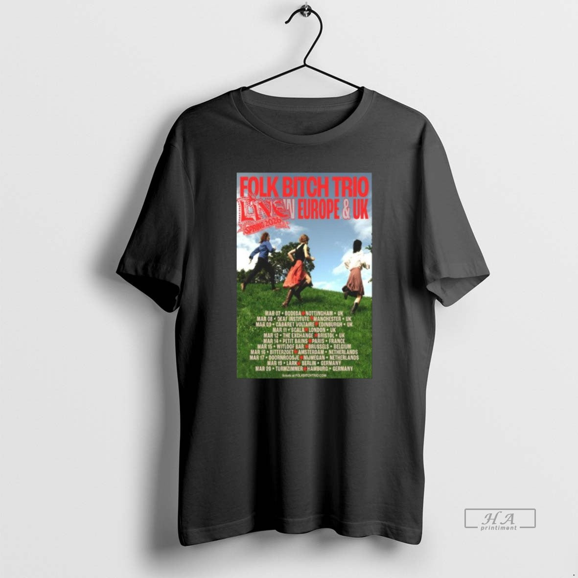 Official Folk Bitch Trio Live In Eu Uk Spring 2026 Long Sleve