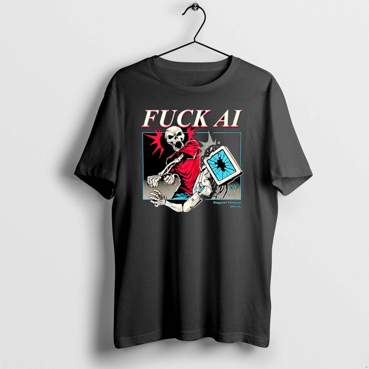 Official Fuck Ai Support Human Artists Christmas T-Shirts, Hoodie, Sweatshirt | AU18TeeNovaLab.com