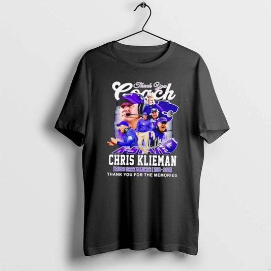 Official Funny Thanks You Coach Chris Klieman Kansas State Wildcats 20192025 Vintage T-Shirts, Hoodie, Sweatshirt