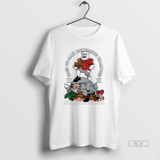 Official Geogria Bulldogs Back To Back Conference Champions 2024 2025 T-Shirts, Hoodie, Sweatshirt | AU18TeeNovaLab.com