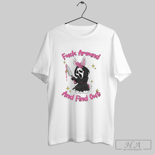Official Ghostface Rabbit Scream Halloween Fxxk Around Find Out Horror