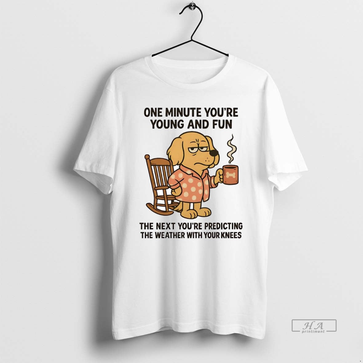 Official Golden Retriever One Minute Youre Young And Fun T-Shirts, Hoodie, Sweatshirt | AU18TeeNovaLab.com