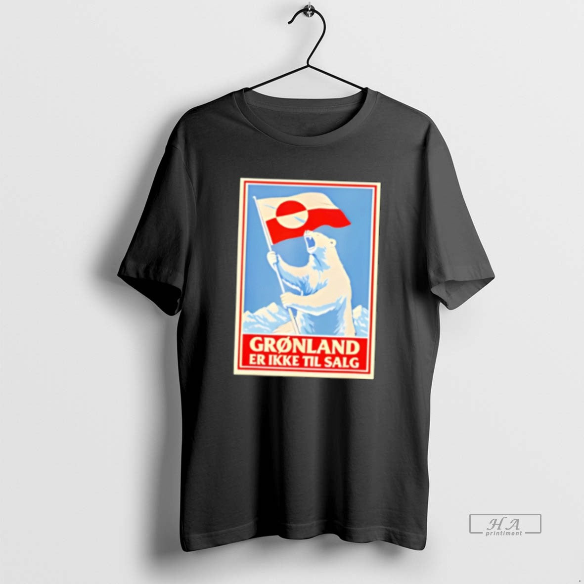 Official Greenland Is Not For Sale Bear Flag Tee Hoodie, Sweatshirt | AU18TeeNovaLab.com