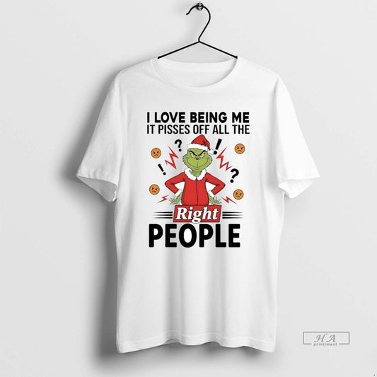 Official Grinch I Love Being Me It Pisses Off All The Right People Christmas T-Shirts, Hoodie, Sweatshirt