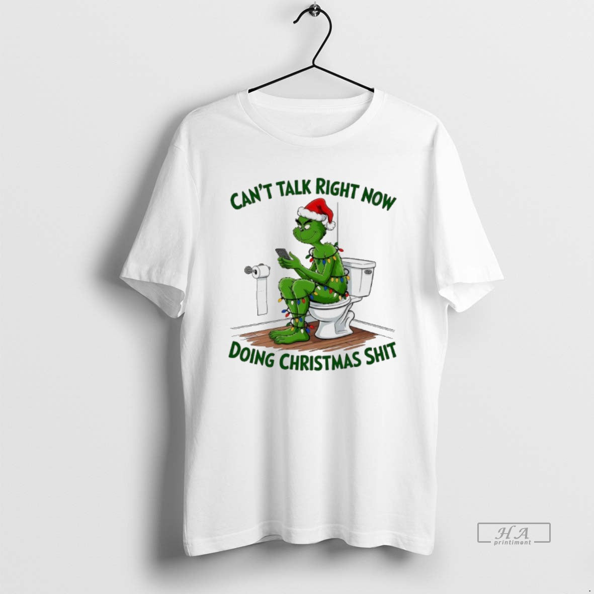 Official Grinch On Toilet Cant Talk Right Now Doing Christmas Shit T-Shirts, Hoodie, Sweatshirt | AU18TeeNovaLab.com