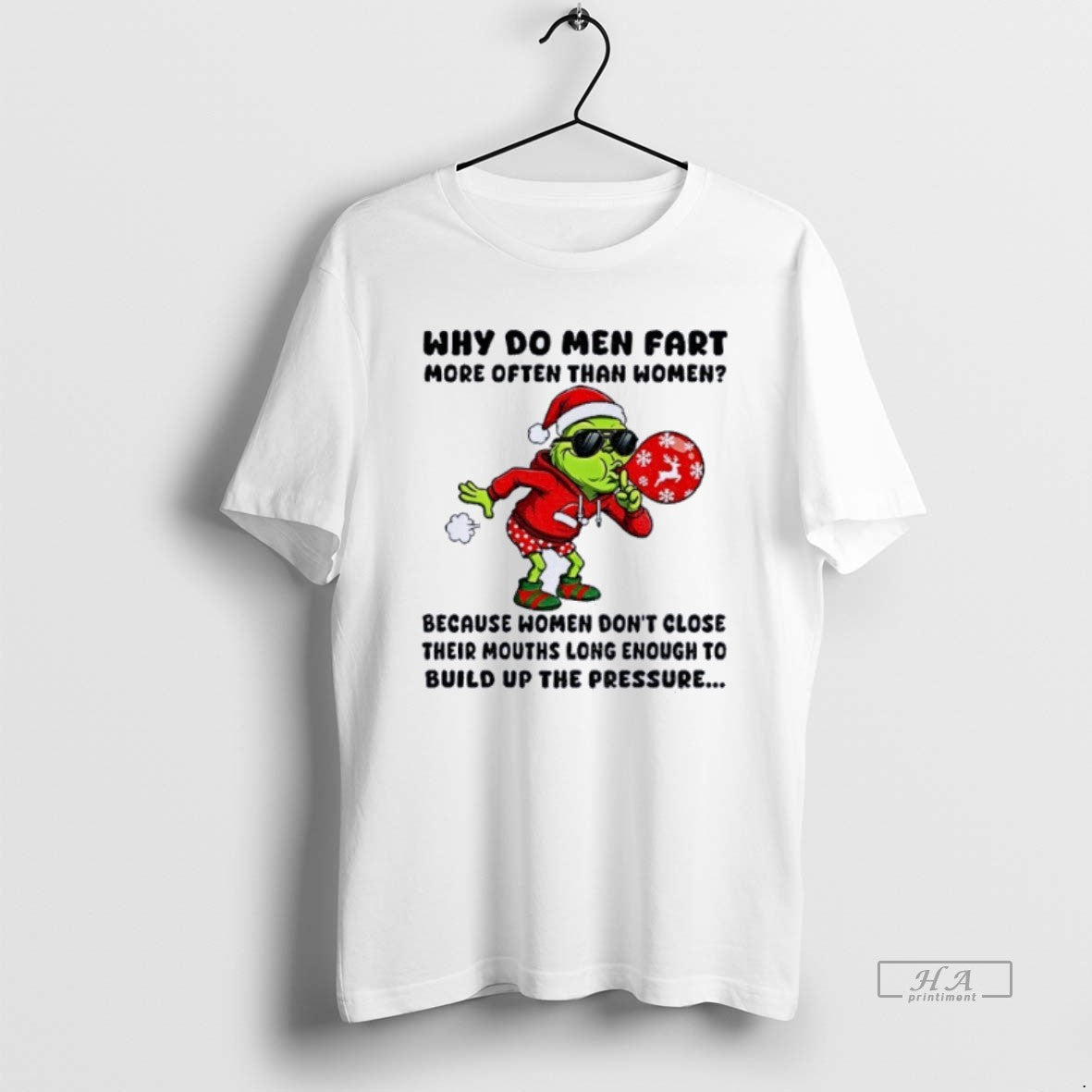 Official Grinch Ssanta Why Do Men Fart More Often Than Women Merry Christmas T-Shirts, Hoodie, Sweatshirt
