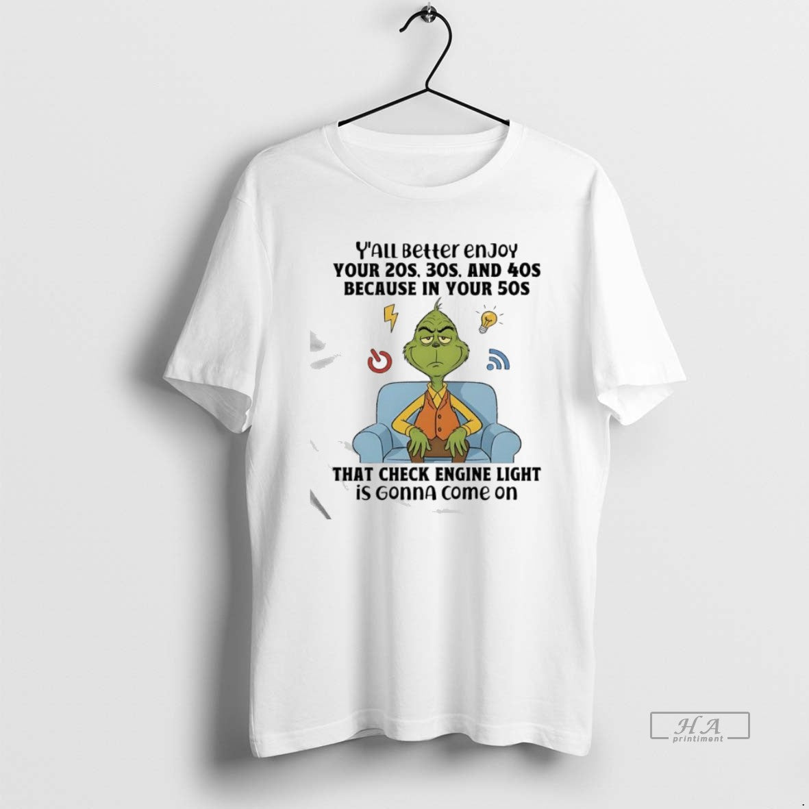 Official Grinch That Check Engine Light Is Gonna Come On T-Shirts, Hoodie, Sweatshirt | AU18TeeNovaLab.com