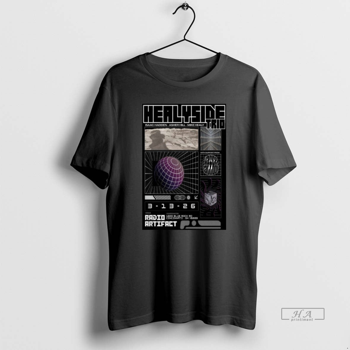 Official Healyside Trio Mar 13 2026 Radio Artifact Cincinnati Oh T-Shirts, Hoodie, Sweatshirt | AU18TeeNovaLab.com