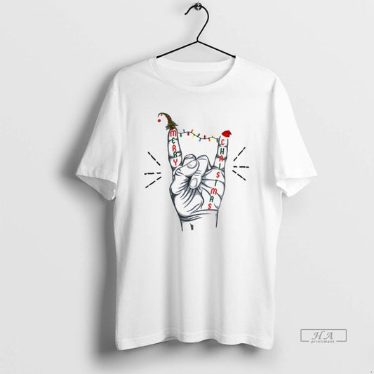 Official Heavy Metal Rock Horns Christmas T-Shirts, Hoodie, Sweatshirt | AU18TeeNovaLab.com