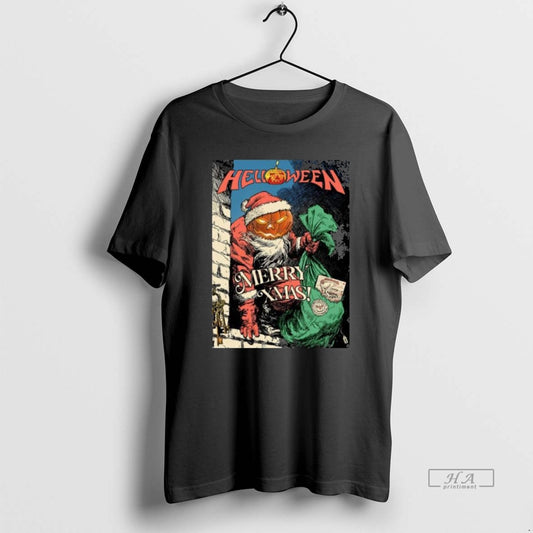 Official Helloween Merry Xmas Pumpkin Powered Santa T-Shirts, Hoodie, Sweatshirt | AU18TeeNovaLab.com