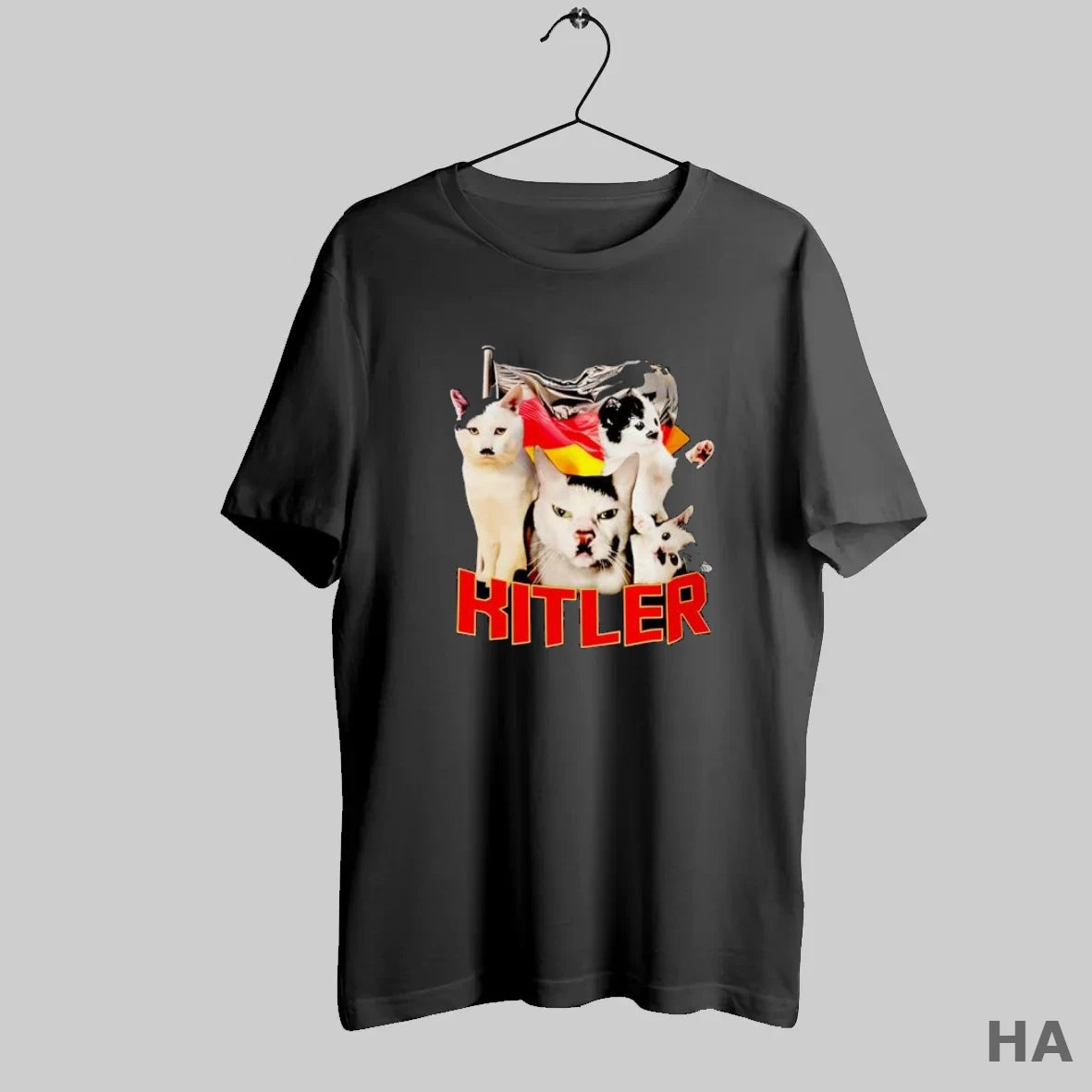 Official Hitler Cats With Mustache And German Flag S Black