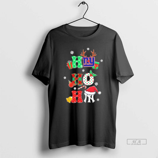 Official Ho Ho Ho Christmas New York Sports Teams Logo