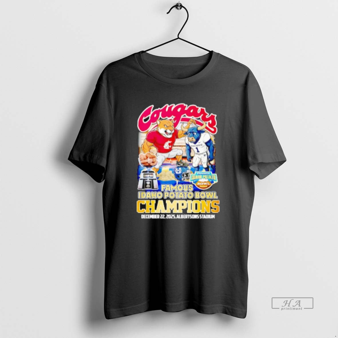 Official Houston Cougars 2025 Famous Idaho Potato Bowl Champions Mascot T-Shirts, Hoodie, Sweatshirt | AU18TeeNovaLab.com