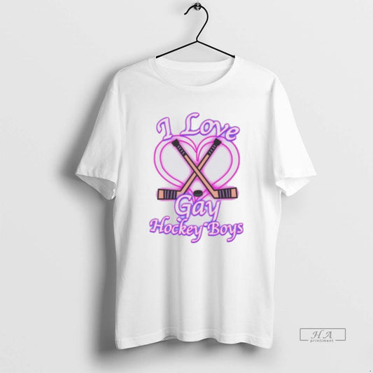 Official I Love Gay Hockey Boys T-Shirts, Hoodie, Sweatshirt | AU18TeeNovaLab.com