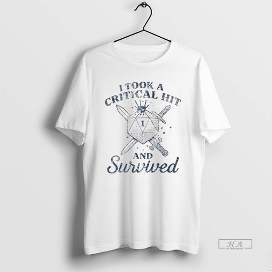 Official I Took A Critical Hit And Survived T-Shirts, Hoodie, Sweatshirt | AU18TeeNovaLab.com