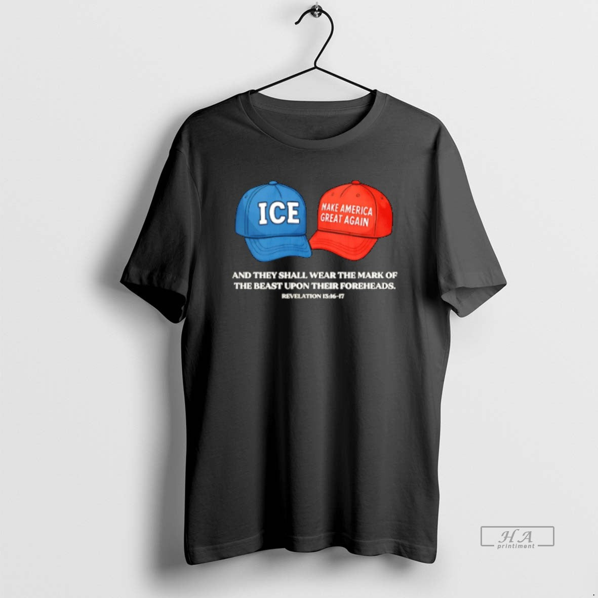 Official Ice And Maga Hat And They Shall Wear The Mark Of The Beast Upon T-Shirts, Hoodie, Sweatshirt | AU18TeeNovaLab.com