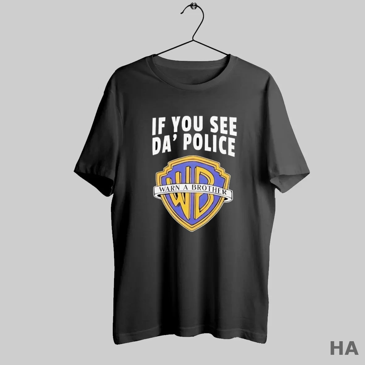 Official If You See Da Police Warn A Brother Wb Logo S Black
