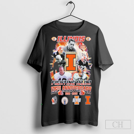 Official Illinois Fighting Illini 135th Anniversary 1890 2025 For Fans Limited