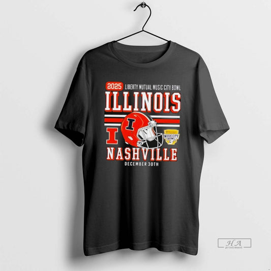 Official Illinois Fighting Illini Football 2025 Liberty Mutual Music City T-Shirts, Hoodie, Sweatshirt | AU18TeeNovaLab.com