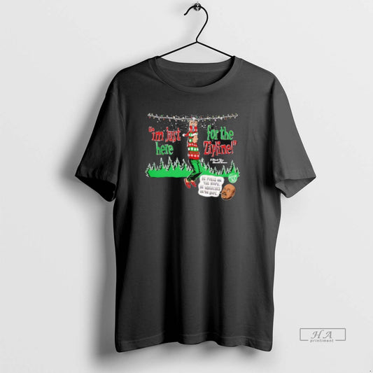 Official Im Just Here For The Zipline He Pulls On The Rope Christmas T-Shirts, Hoodie, Sweatshirt | AU18TeeNovaLab.com