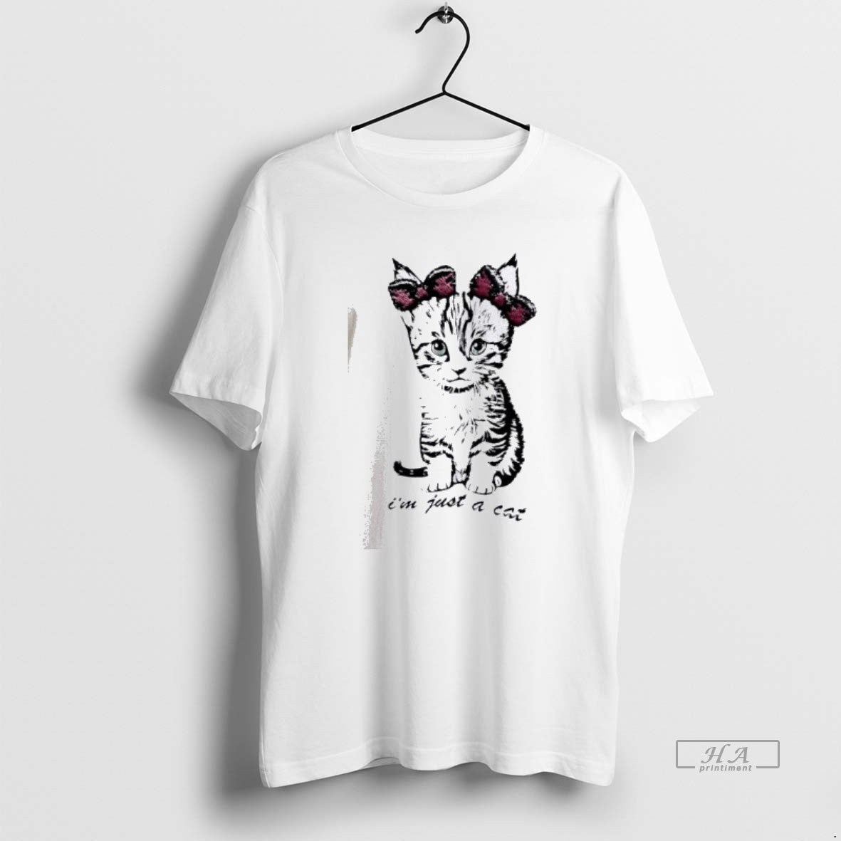 Official Im Just A Cat Wear A Bow Tie Cute T-Shirts, Hoodie, Sweatshirt | AU18TeeNovaLab.com