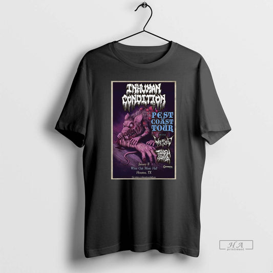 Official Inhuman Condition Houston Tx January 11 2026 Concert T-Shirts, Hoodie, Sweatshirt | AU18TeeNovaLab.com