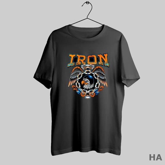 Official Iron And Ink Clothing Company Eagle Motorcycle Engine And Chain S Black