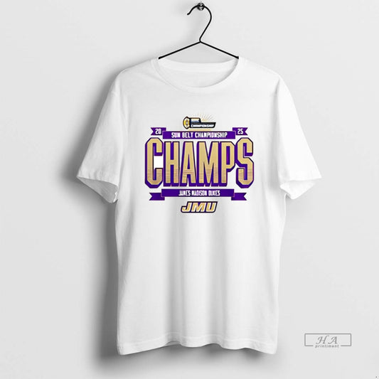 Official Jmu Football 2025 Sun Belt Championship 2 Sided T-Shirts, Hoodie, Sweatshirt | AU18TeeNovaLab.com