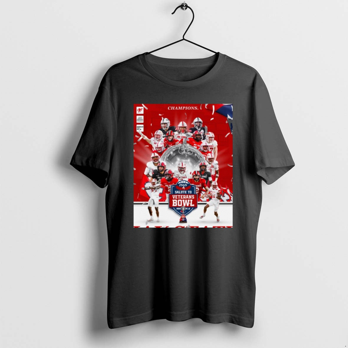 Official Jacksonville State Gamecocks Football Champions Is4s Salute To Veterans Bowl Montgomery Al T-Shirts, Hoodie,...
