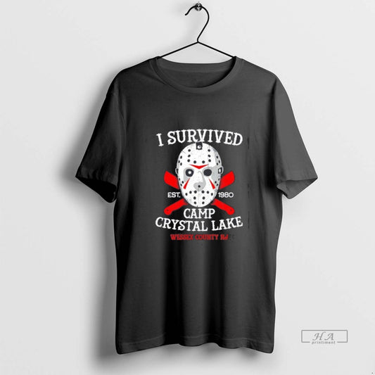 Official Jason Voorhees I Survived Camp Crystal Lake Est 1980 Halloween