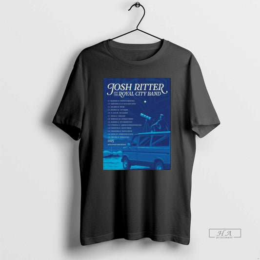 Official Josh Ritter And The Royal City Band Tour 2025 Long Sleve
