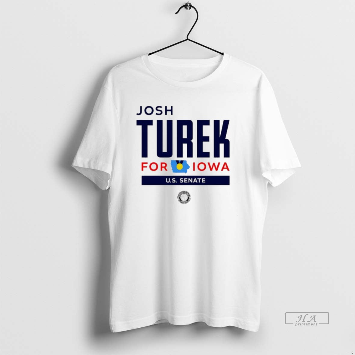 Official Josh Turek For Iowa Square Logo T-Shirts, Hoodie, Sweatshirt | AU18TeeNovaLab.com