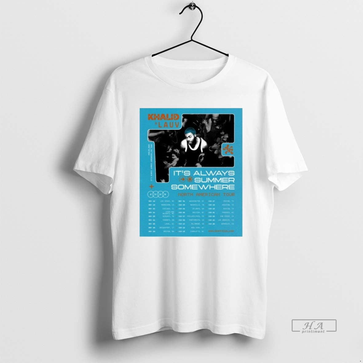 Official Khalid And Lauv Its Always Summer Somewhere North American Tour 2026 Schedule Tour Dates T-Shirts, Hoodie,...