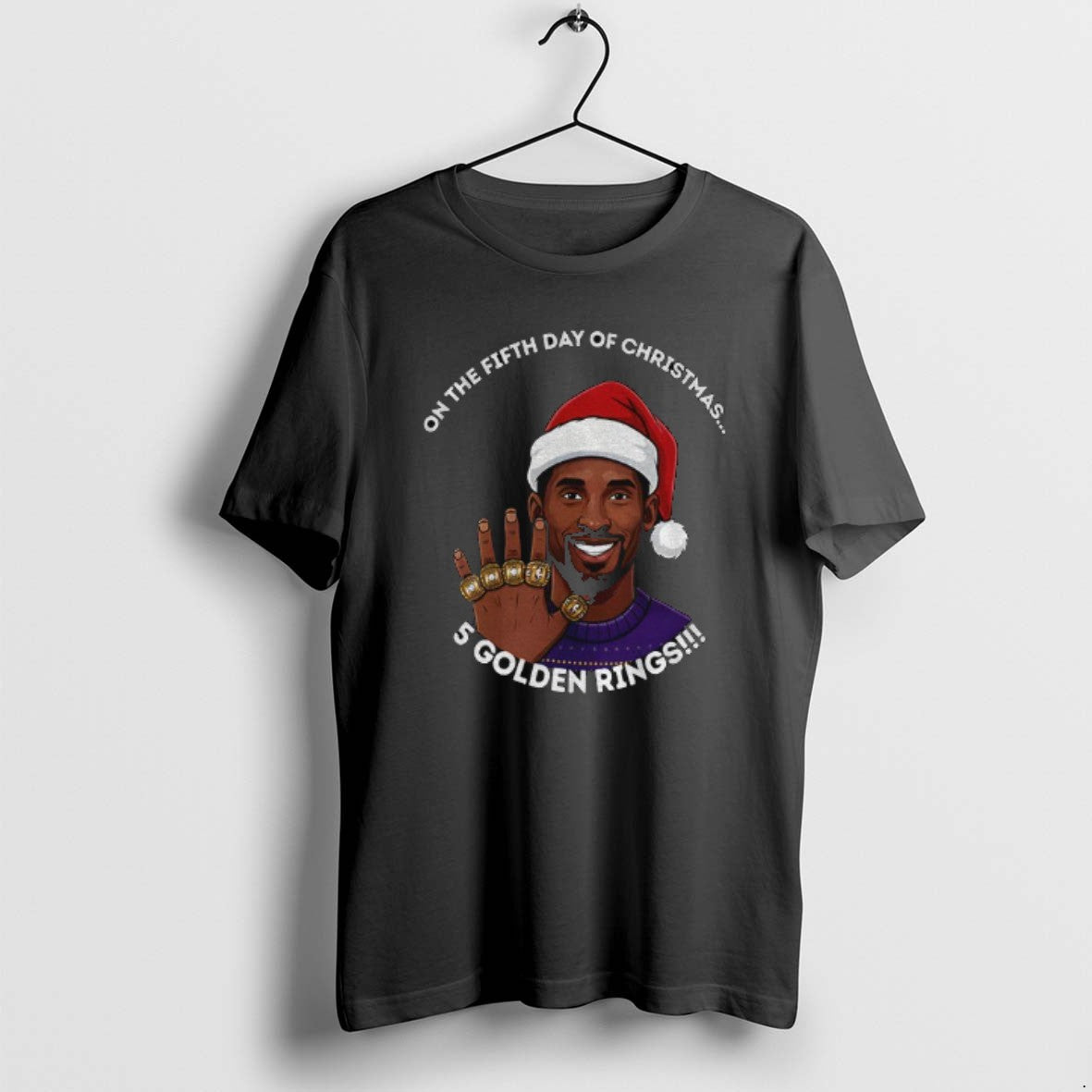 Official Kobe Bryant 5 Golden Rings On The Fifth Day Of Christmas T-Shirts, Hoodie, Sweatshirt | AU18TeeNovaLab.com