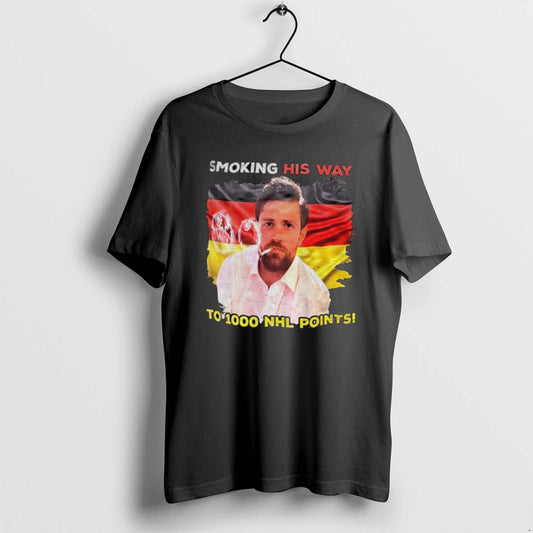 Official Leon Draisaitl Wearing Smoking His Way To 1000 Nhl Points T-Shirts, Hoodie, Sweatshirt | AU18TeeNovaLab.com