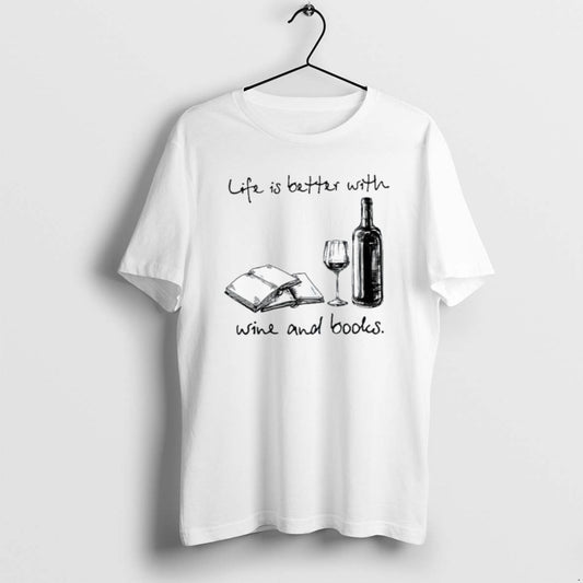 Official Life Is Better With Wine And Books T-Shirts, Hoodie, Sweatshirt | AU18TeeNovaLab.com