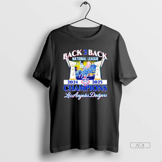 Official Los Angeles Dodgers Back 2 Back National League 2024 2025 Champions