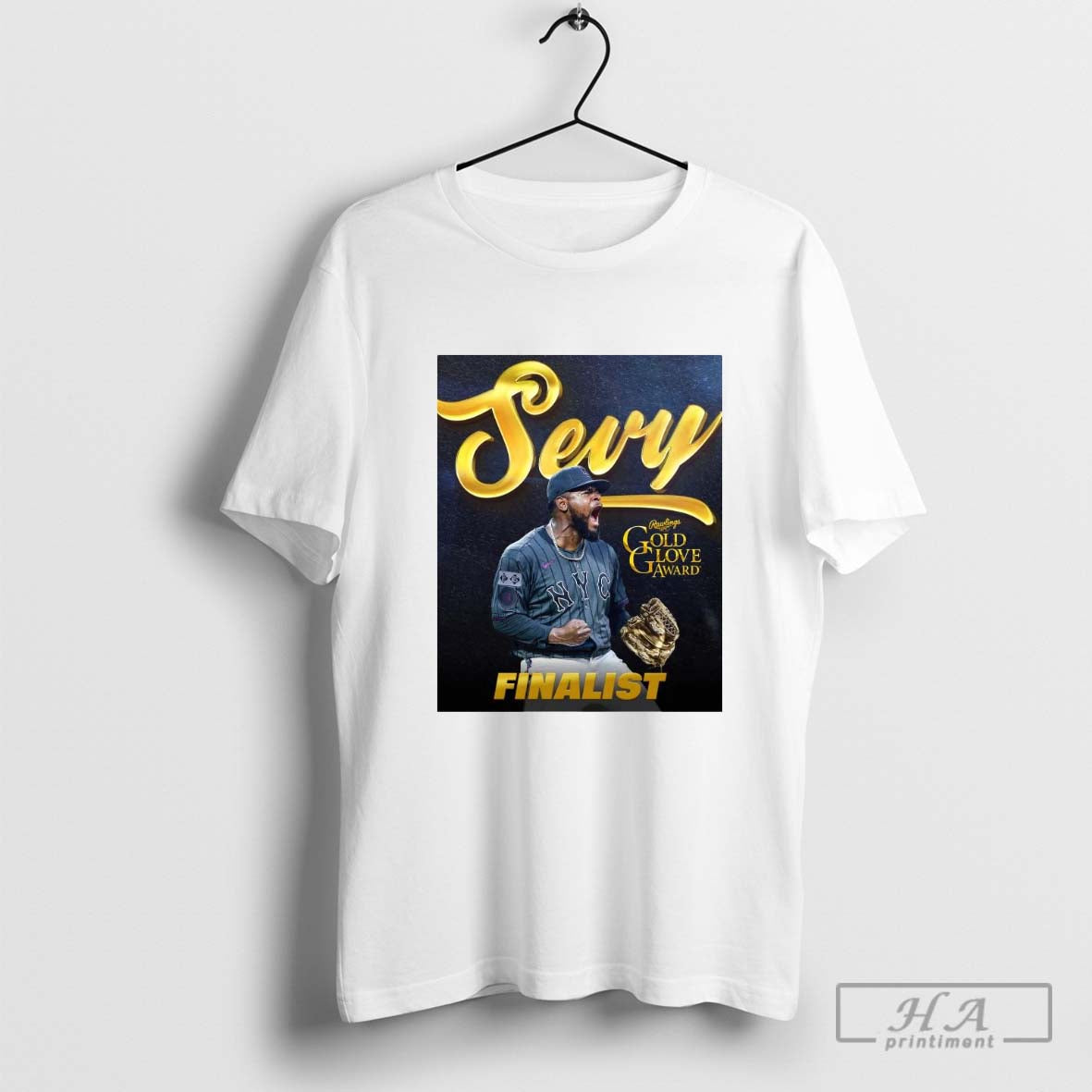 Official Luis Severino New York Mets Mlb Rawlings Gold Glove Award Finalist 2024 Poster