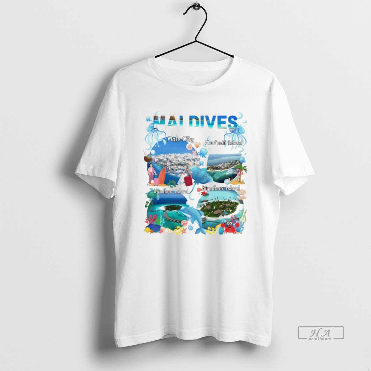 Official Maldives Collage Beach Scenes Male City Maafushi Vaadhoo Biyadhoo Island T-Shirts, Hoodie, Sweatshirt