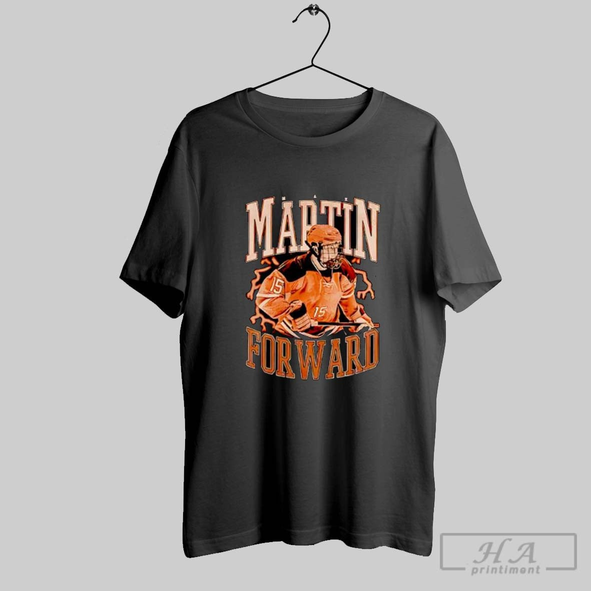 Official Max Martin Forward Hockey Player Vintage Style 15 Lightning Posters Black