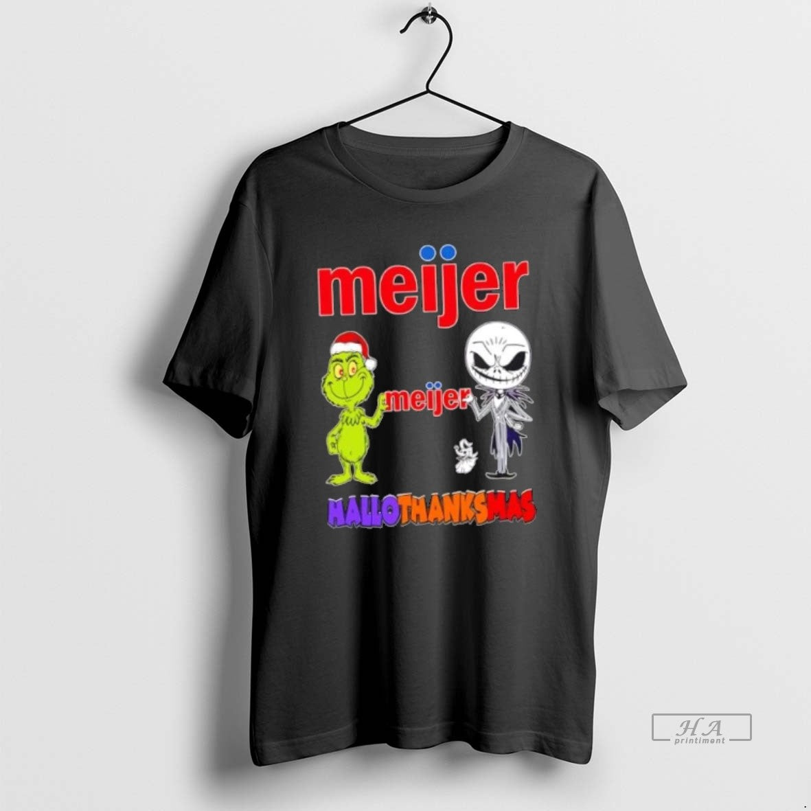 Official Meijer X Grinch And Jack Skellington Friends Fist Bump Happy Hallothanksmas